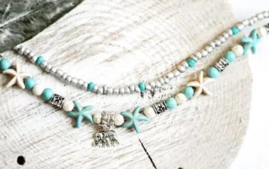 anklet with sea shells