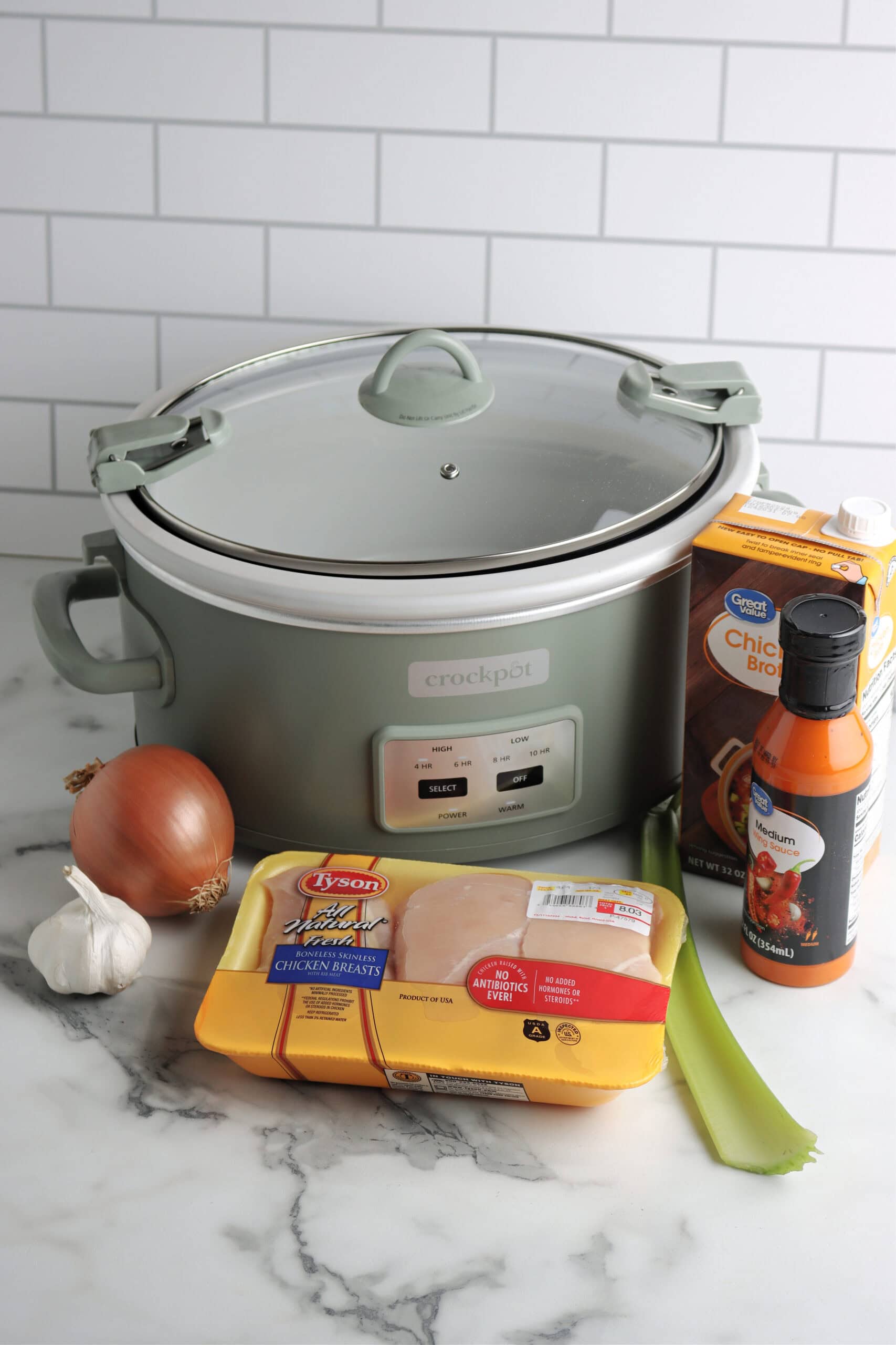 BUFFALO CHICKEN LETTUCE WRAPS SLOW COOKER WEEK3 INGREDIENTS