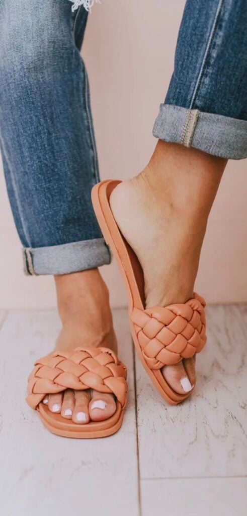 blush sandals