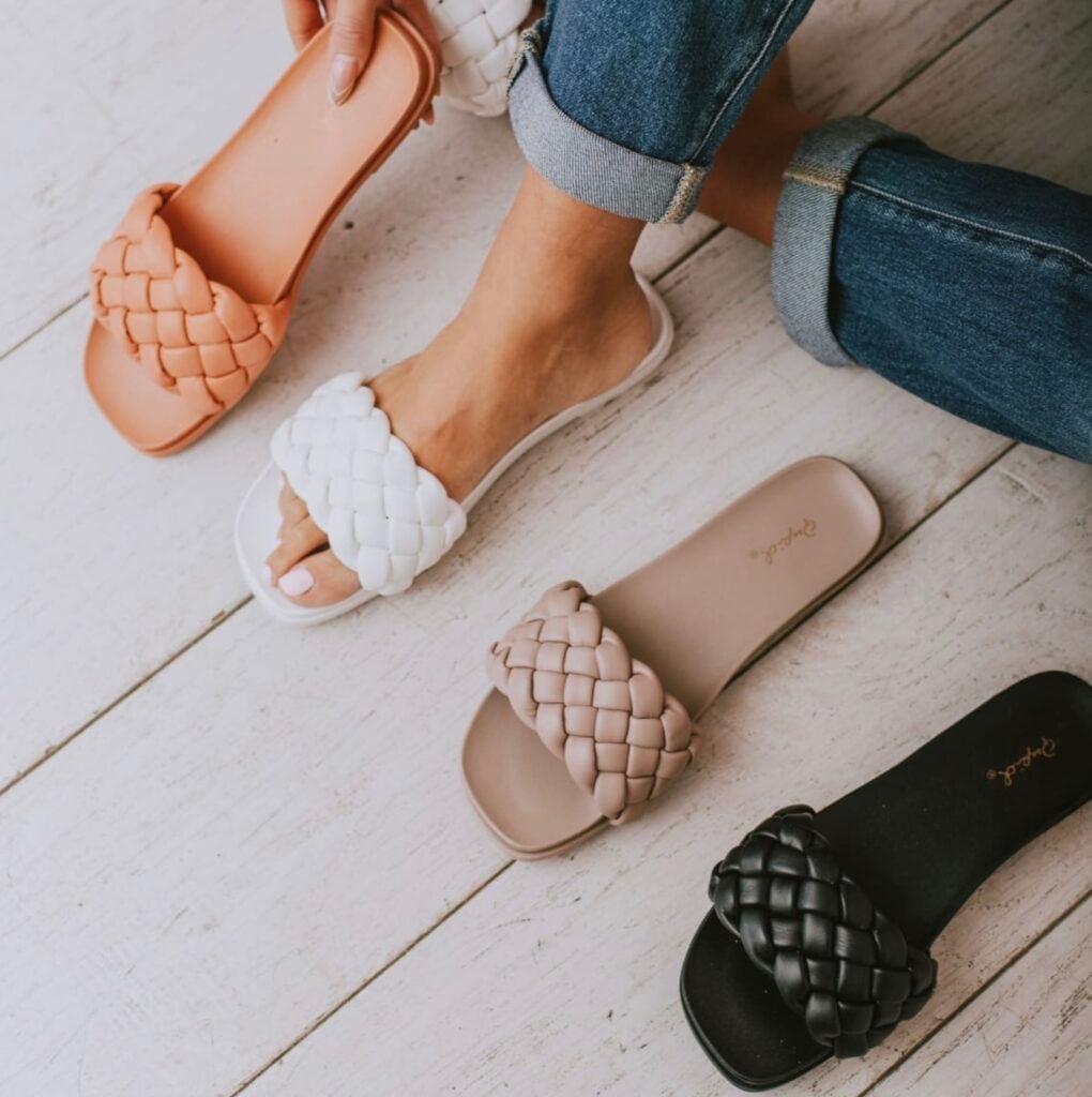chunky braided sandals 