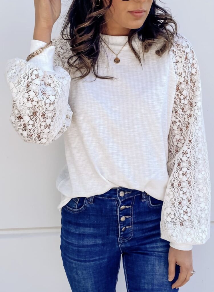 lace raglan top