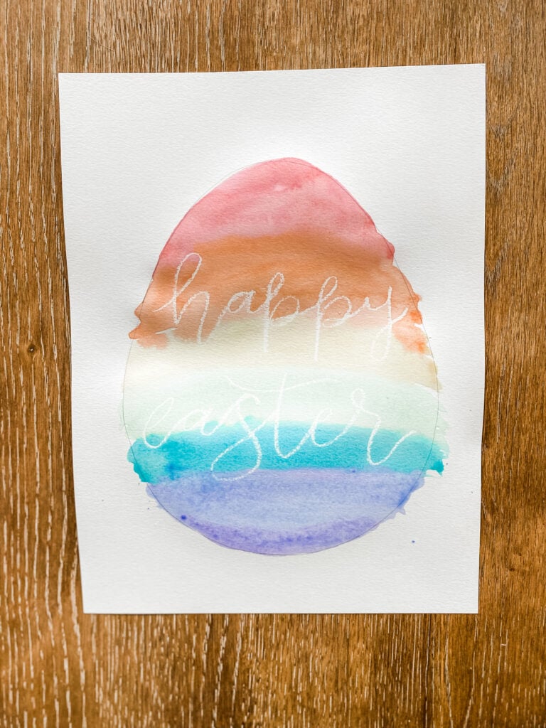 watercolor easter egg kids craft