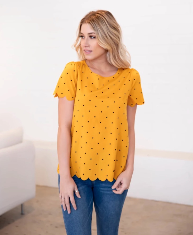 yellow dot top 