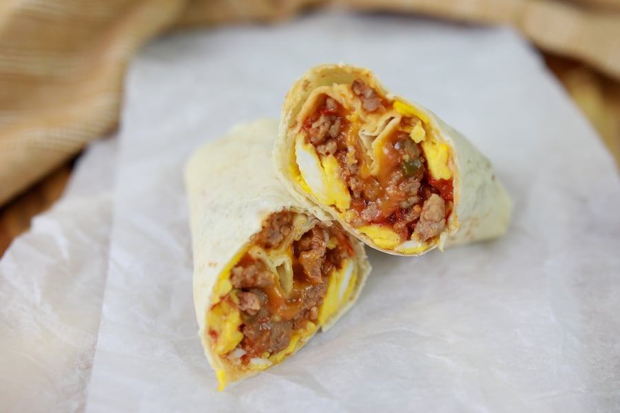 Breakfast Burritos on the go food ideas for busy nights 