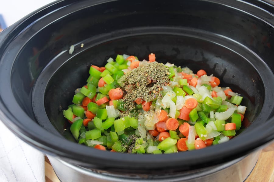 Crockpot Cabbage Soup in crockpot