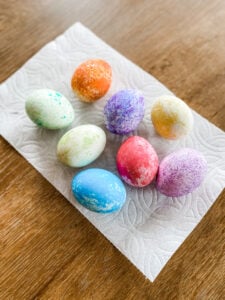 Dying Easter Eggs with Rice