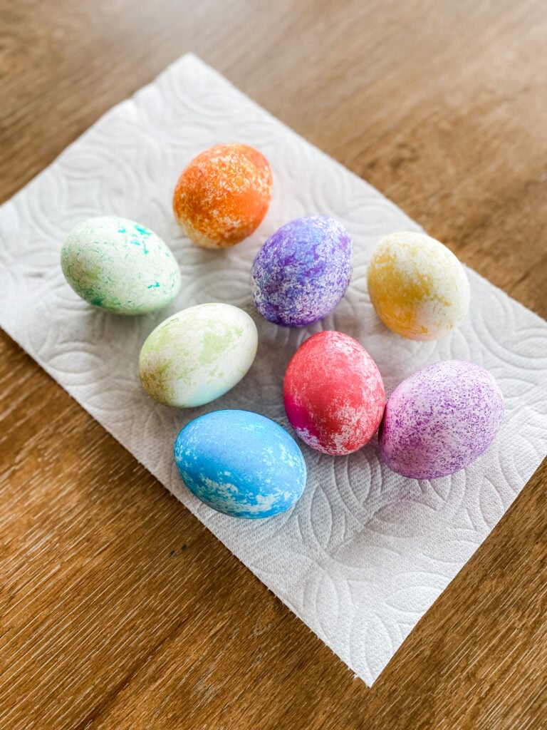 Dying Easter Eggs with Rice