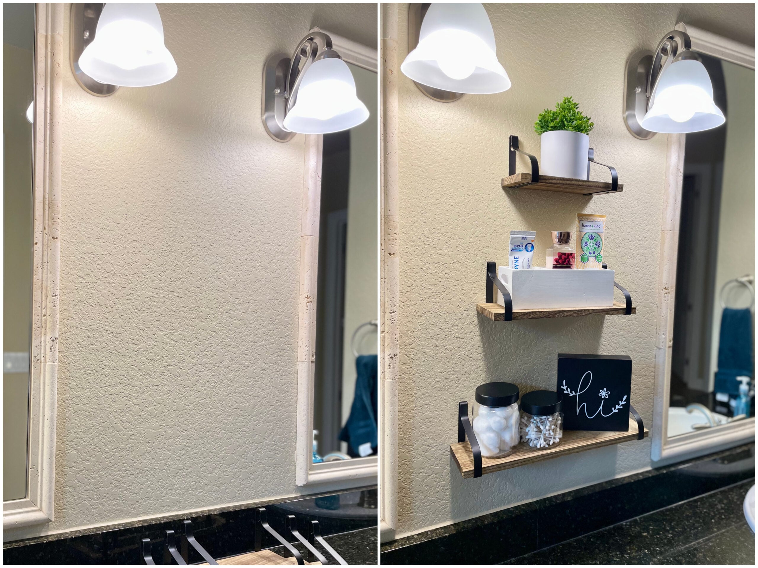 farmhouse shelves
