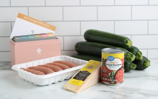 Grilled Sausage Stuffed Zucchini Ingredients