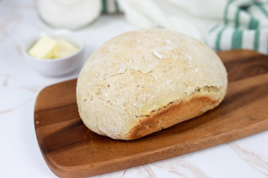 cooked homemade bread 