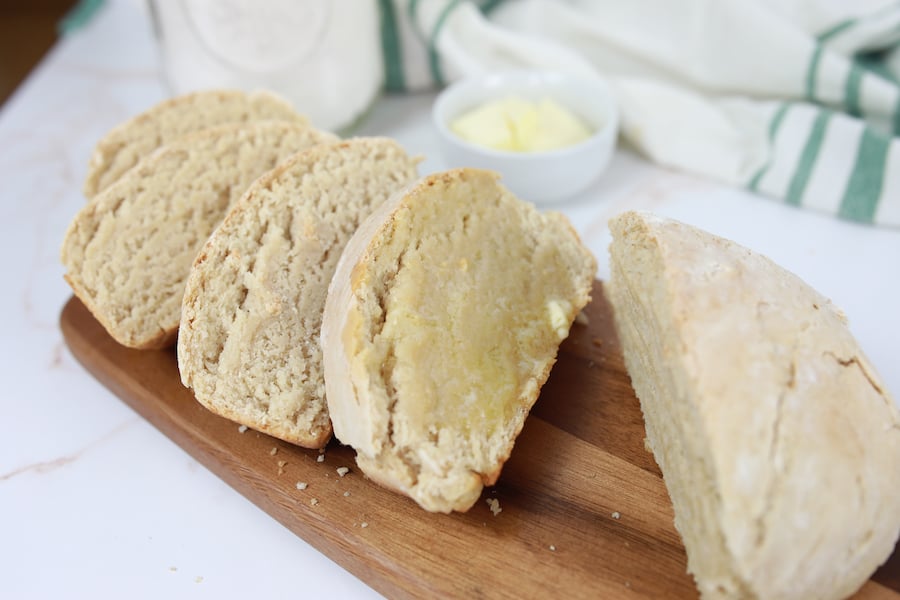 sliced homemade bread
