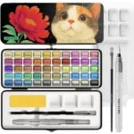 watercolor paint set metallic 50 artistro