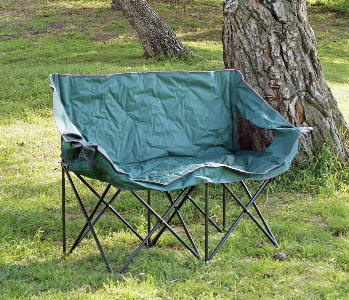 Portable Folding Double Duo Camping Chair Loveseat 2