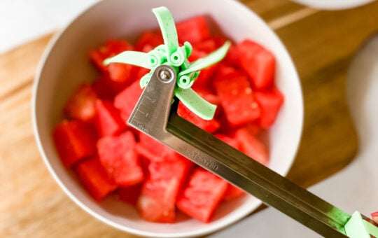 how to slice a watermelon using a gadget from amazon