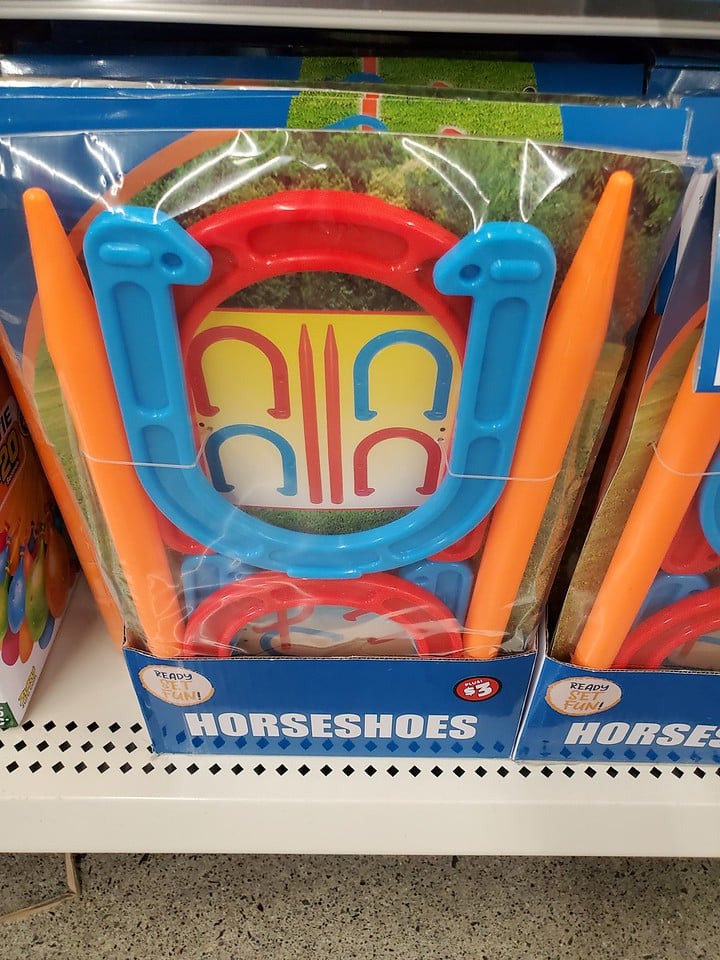 kids horseshoes set at dollar tree