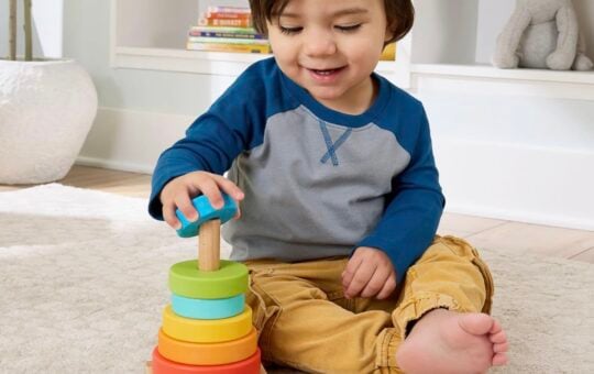 fisher-price rock-a-stack wooden toy