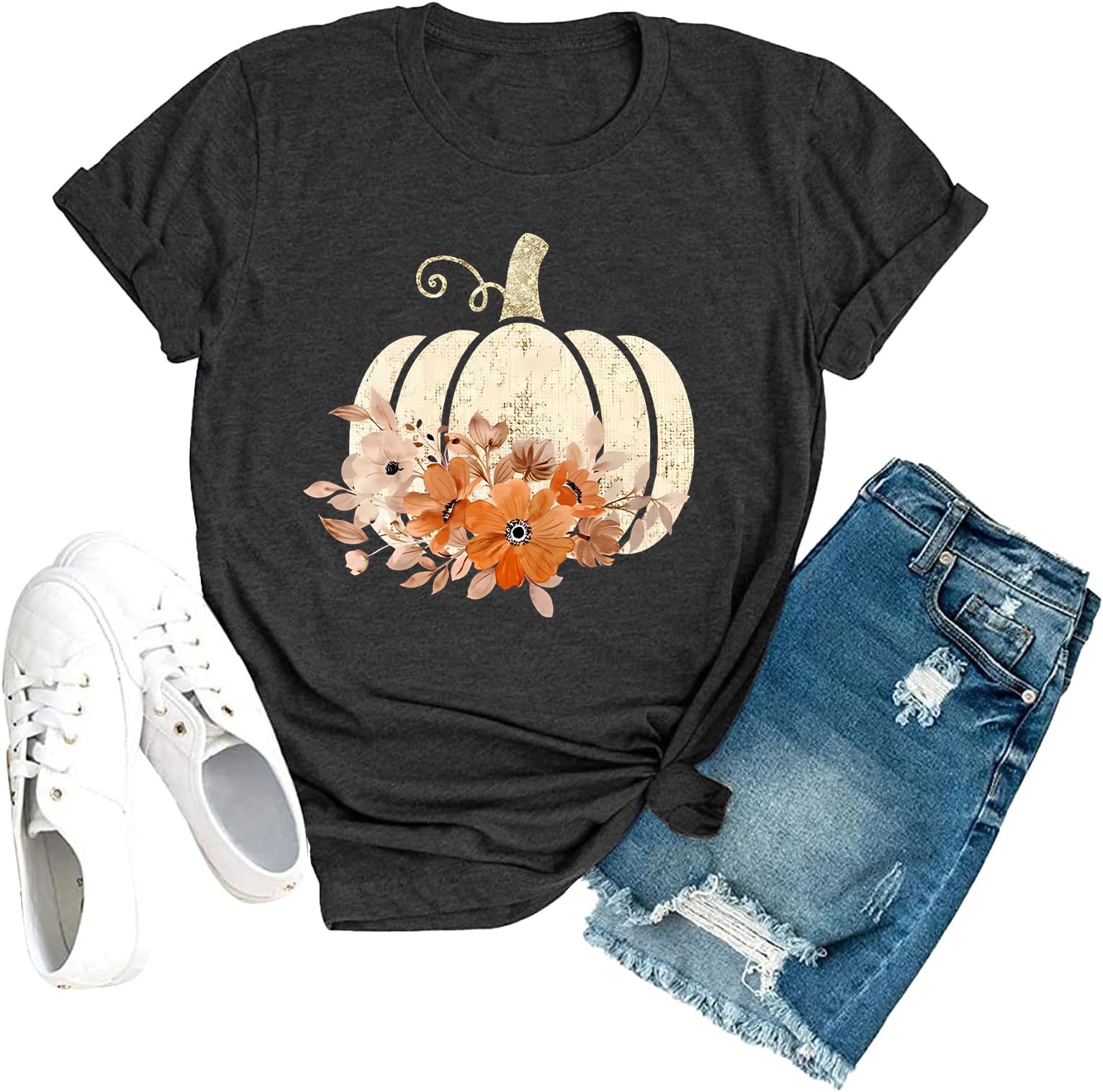 Chulianyouhuo Fall Pumpkin Tops Tee