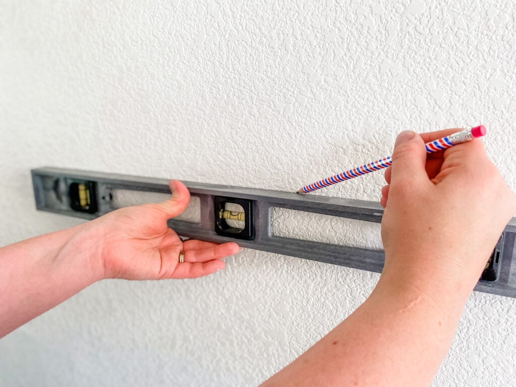 using a level to paint