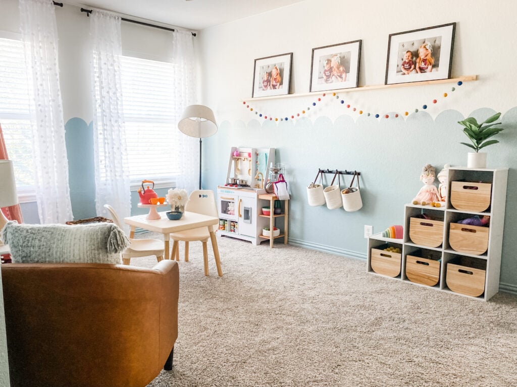 Kids Playroom Ideas with Scalloped Wall 