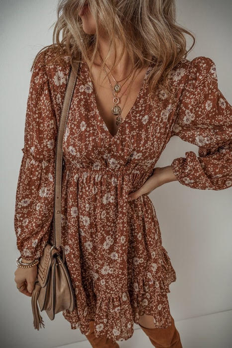 boho floral dress full length 