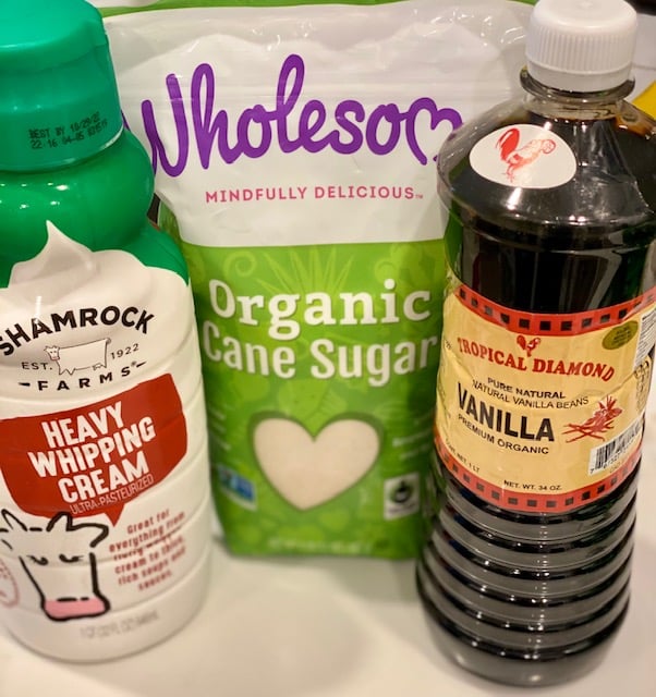 Homemade Cool Whip ingredients