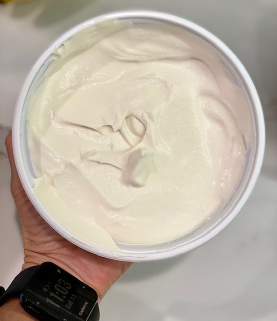 homemade cool whip in a bowl