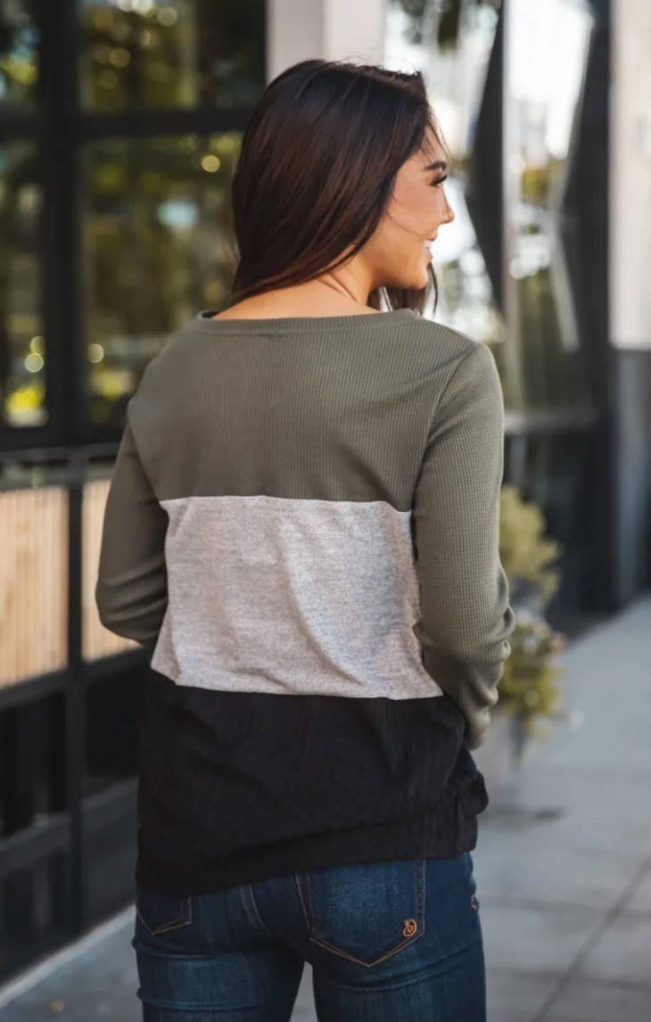 back of tammy colorblock top