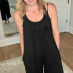 laurie black jumpsuit with pockets
