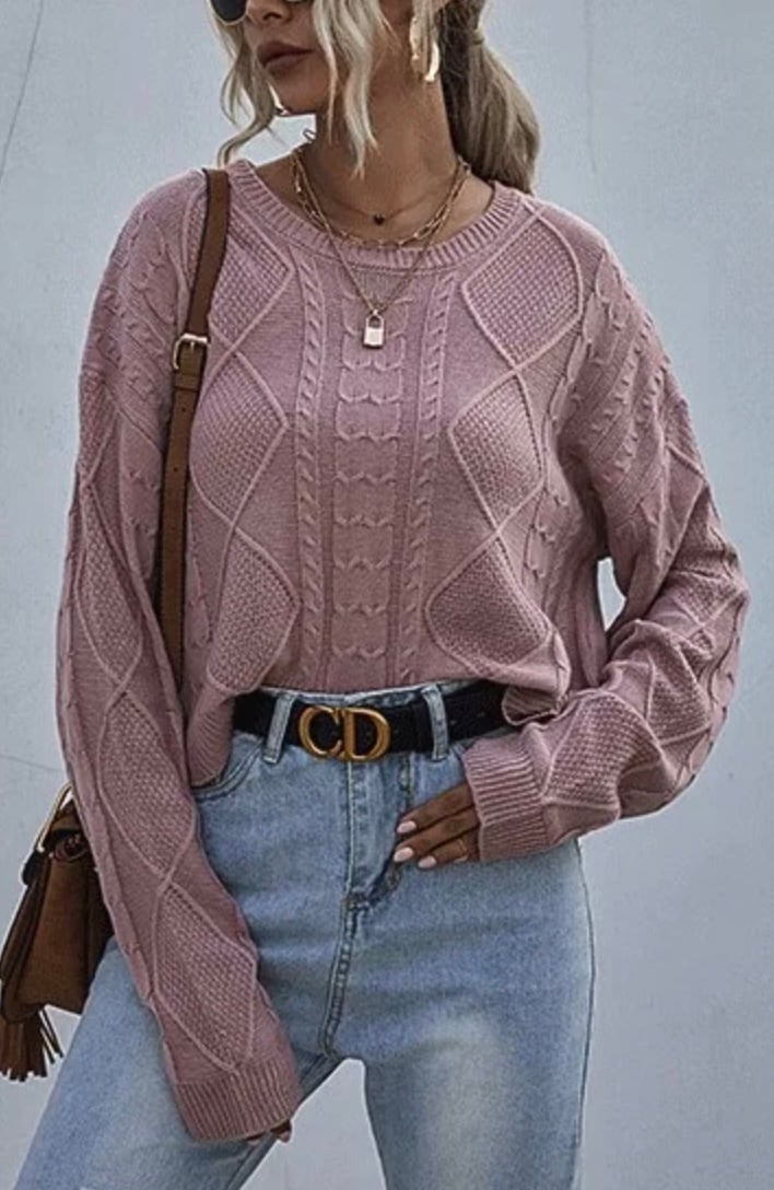 lenny sweater in pink
