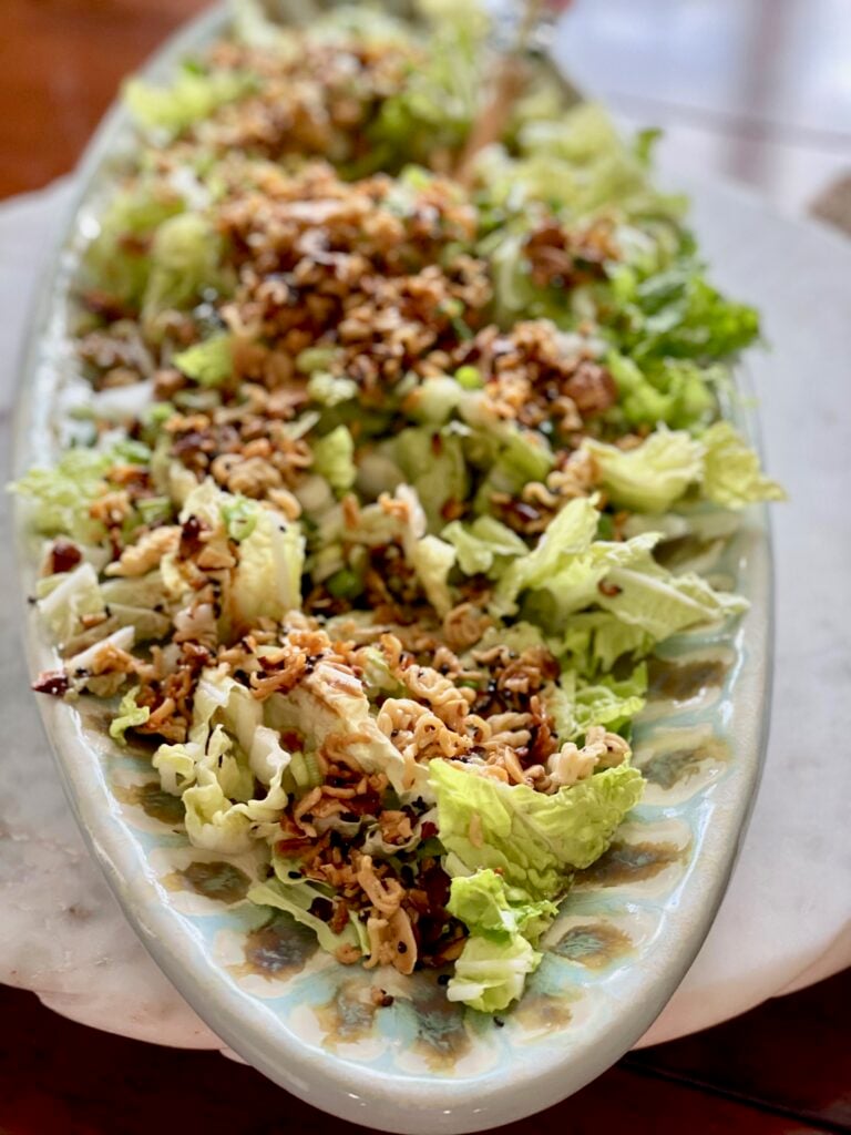 Napa Salad on Serving Platter