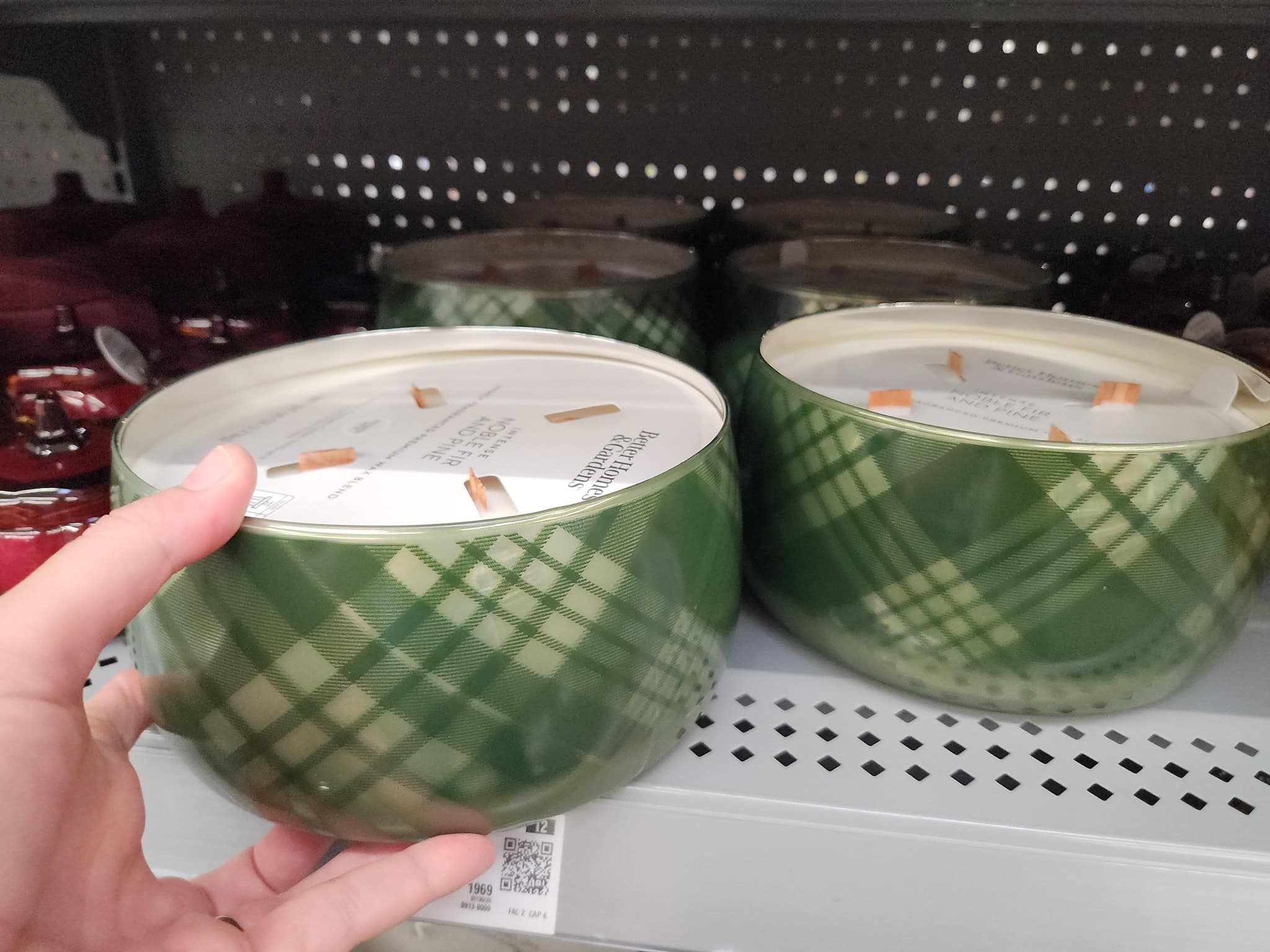 walmart fall decor checkered:gingham 3 wick candle walmart fall decor checkered:gingham 3 wick candle