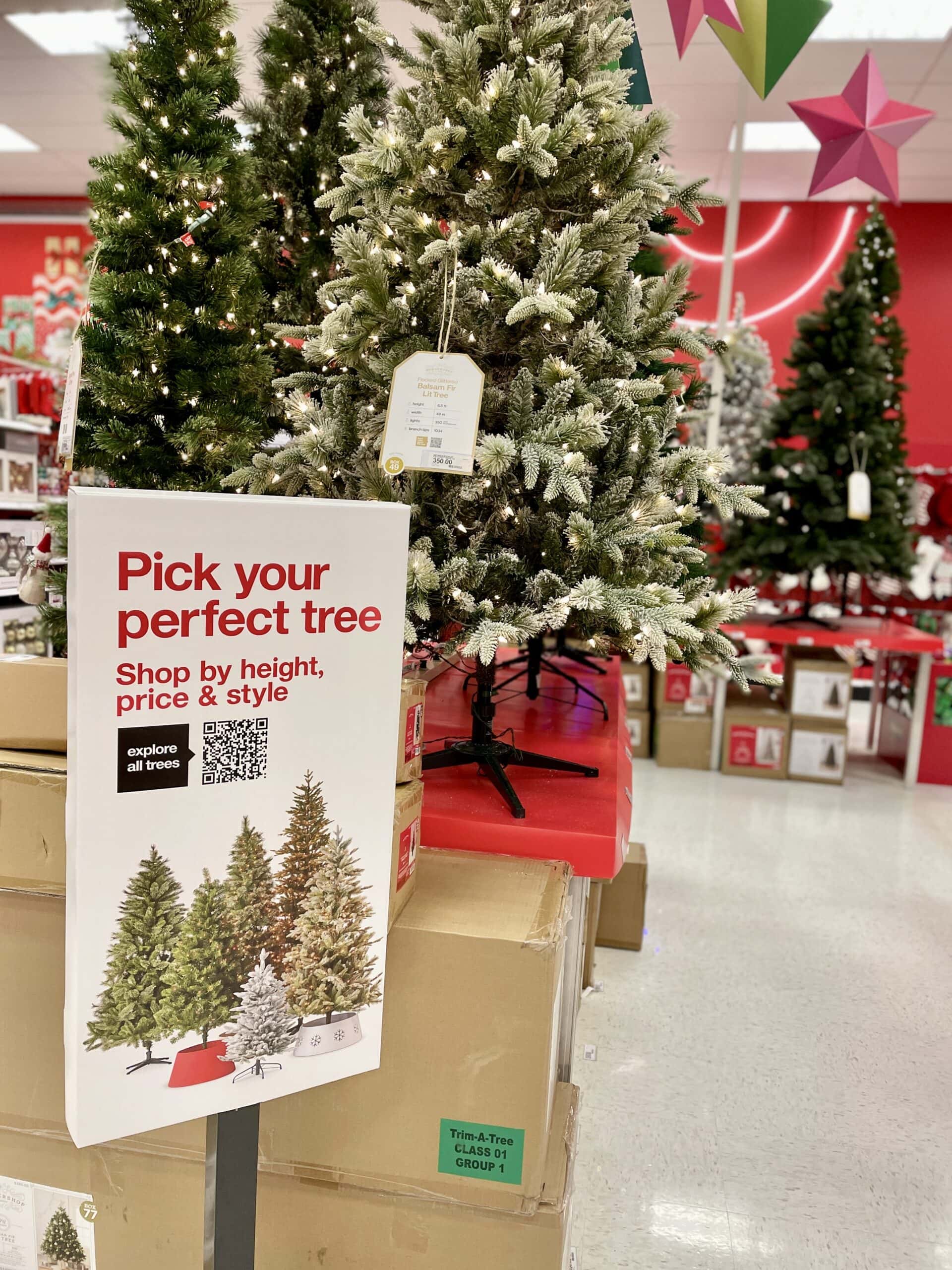 target christmas trees