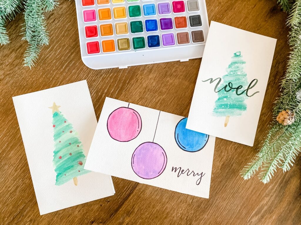 watercolor Christmas cards