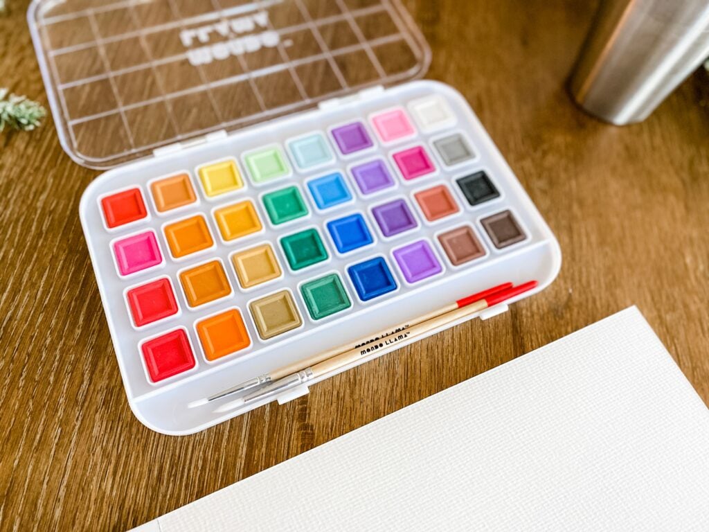 using watercolors to create cards