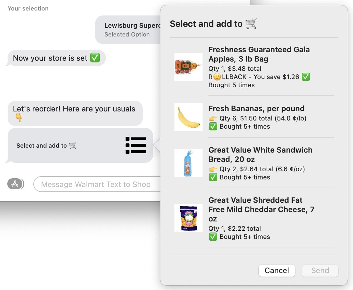 reorder text to shop items