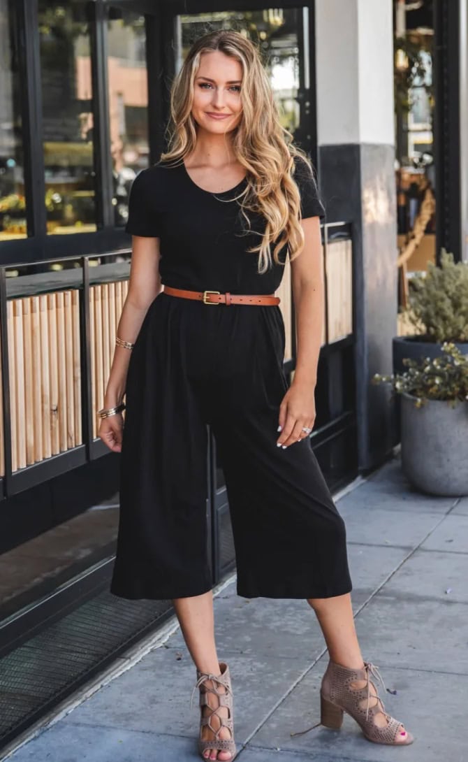 daisy in black with belt