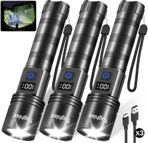 led flashlight rechargeable tughlax 3pk