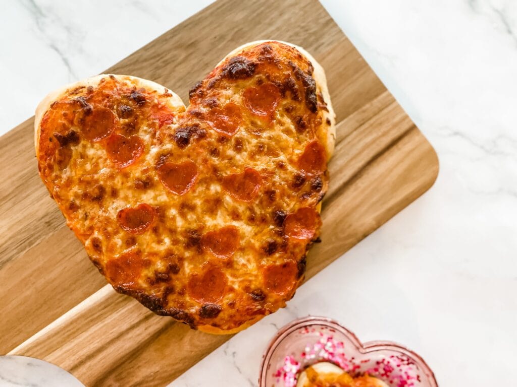heart shaped pizza
