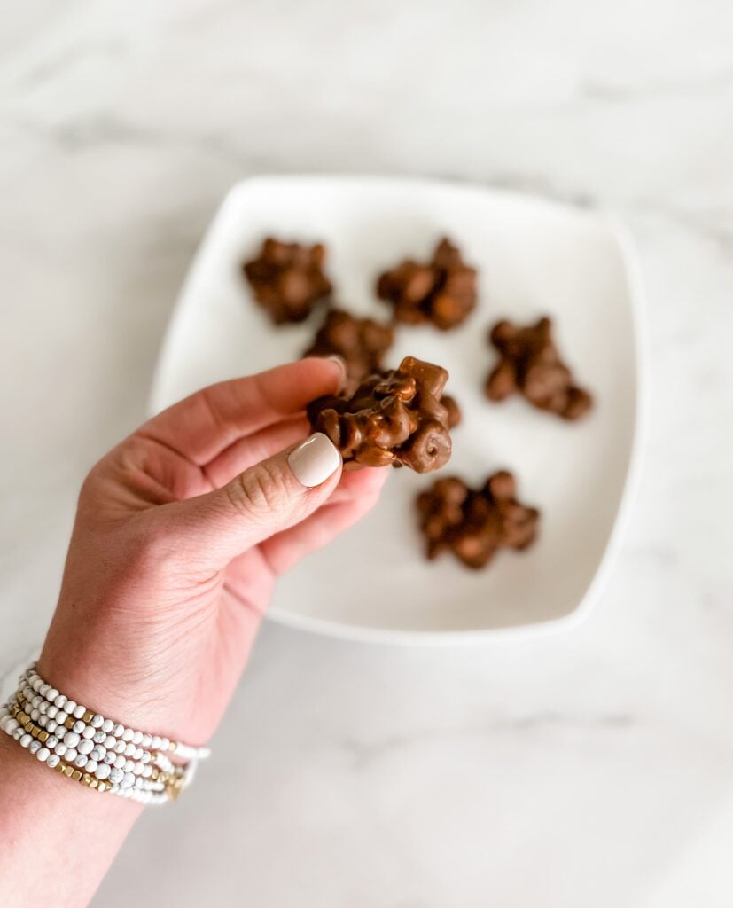 Rocky Road Candy in hand