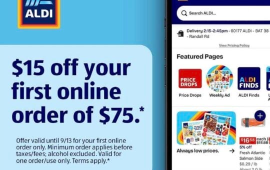aldi $15 off $75 offer