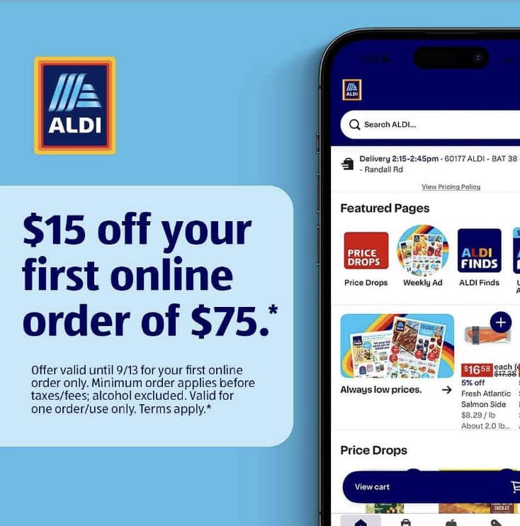 aldi $15 off $75 offer