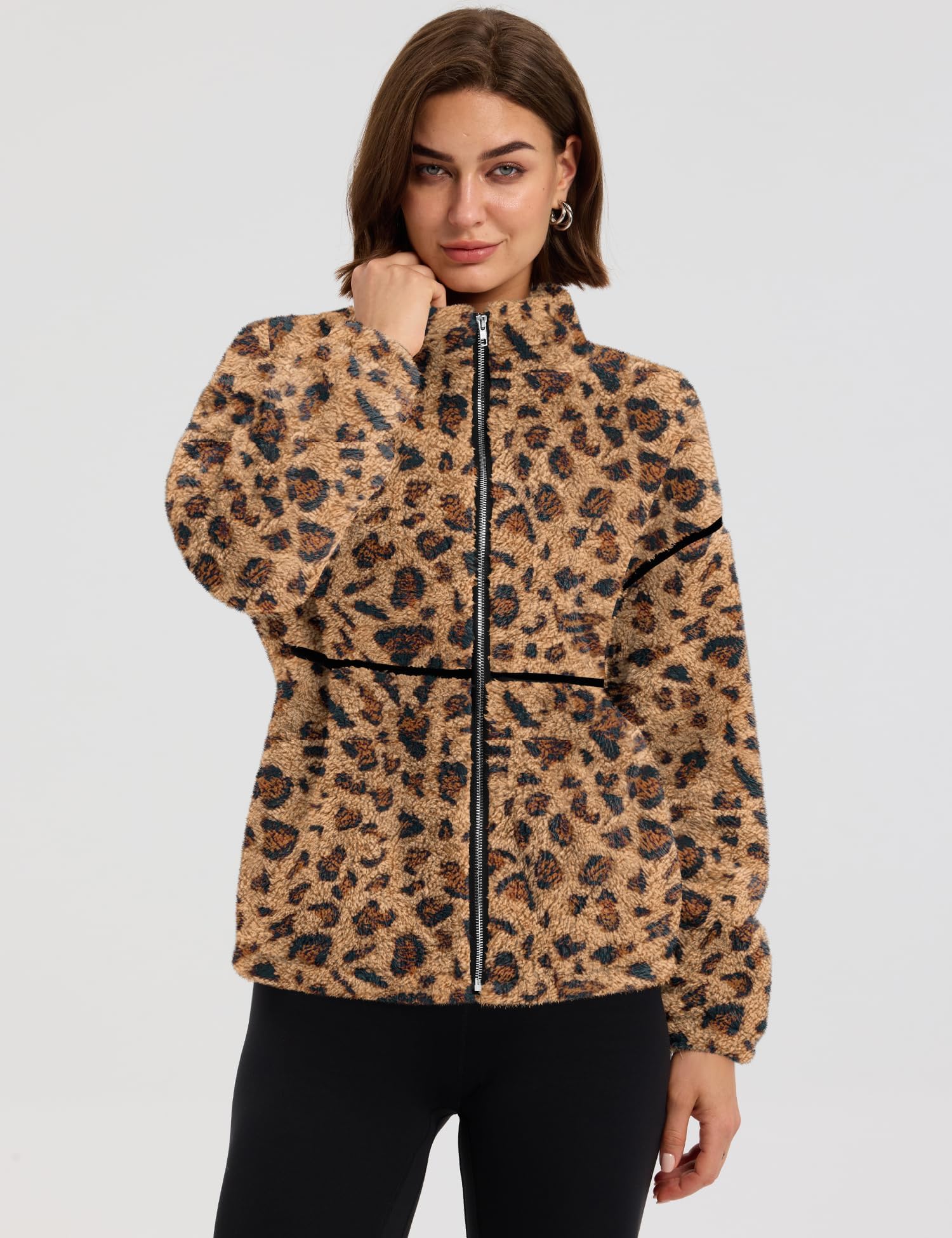 sherpa jacket leopard sherpa jacket leopard