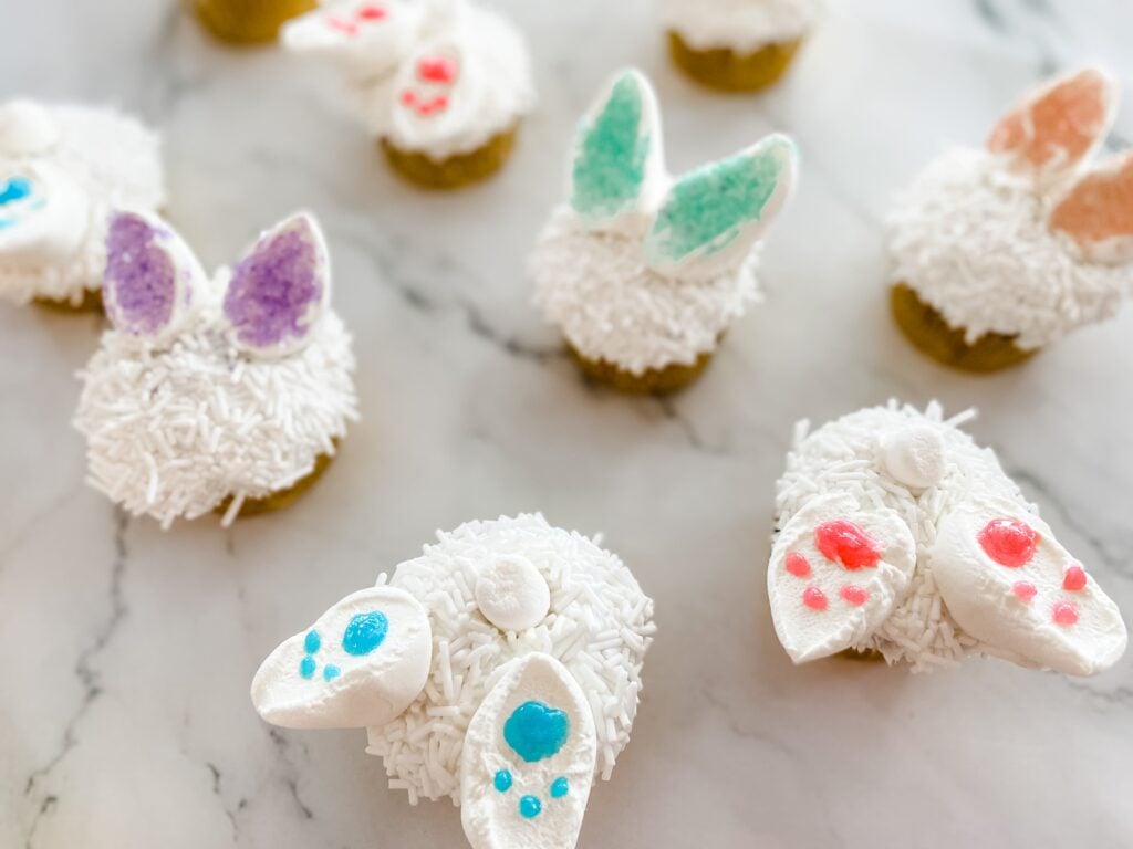 spring bunny cupcakes