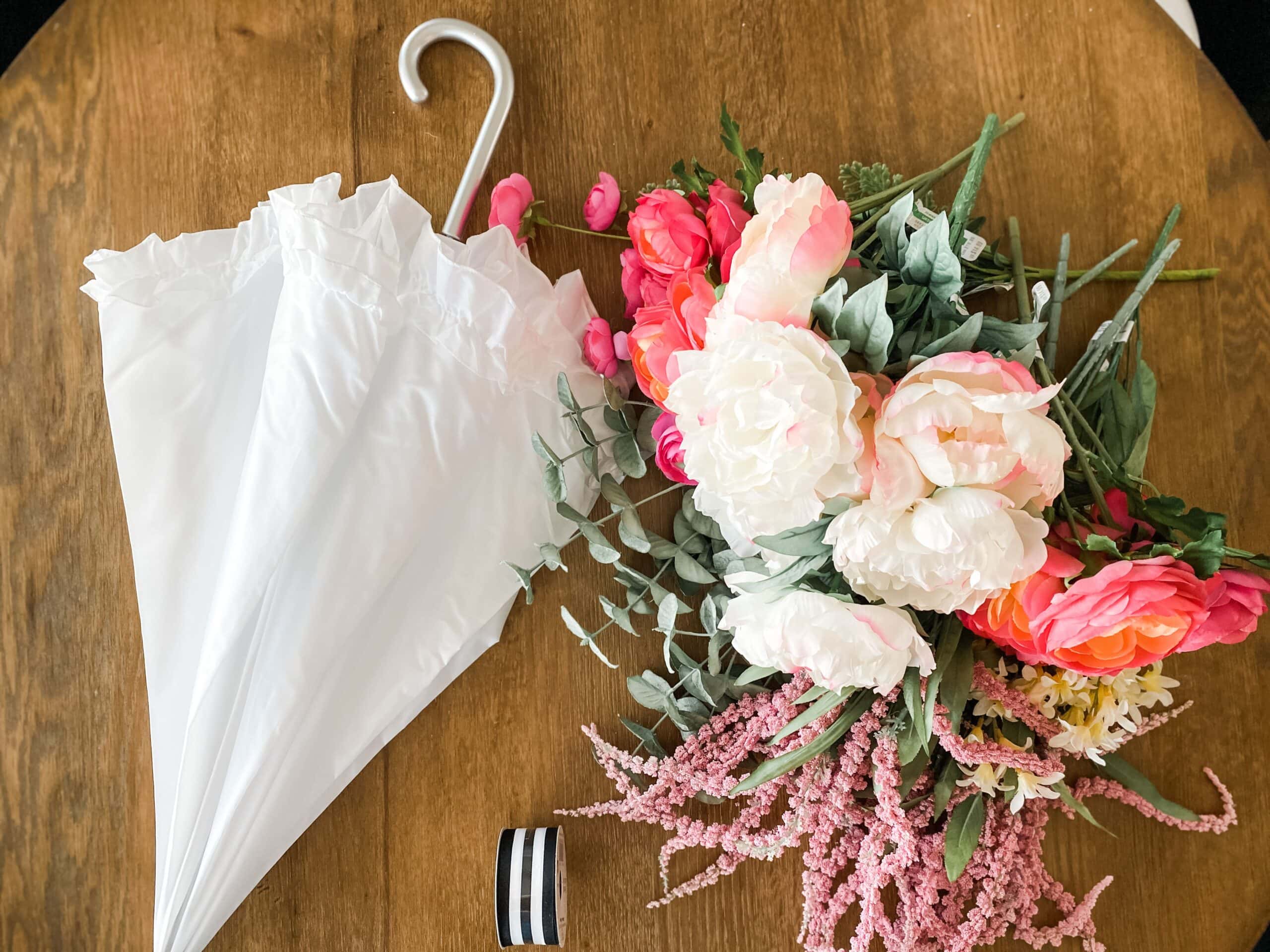 how to make your own umbrella wreath 
