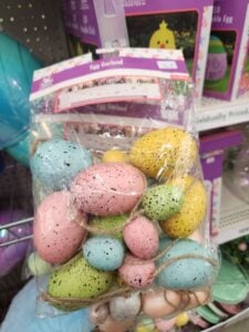 dollar tree speckled egg garland