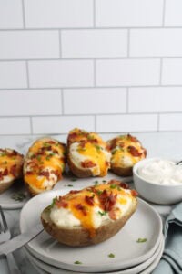 Twice Baked Potatoes on plate