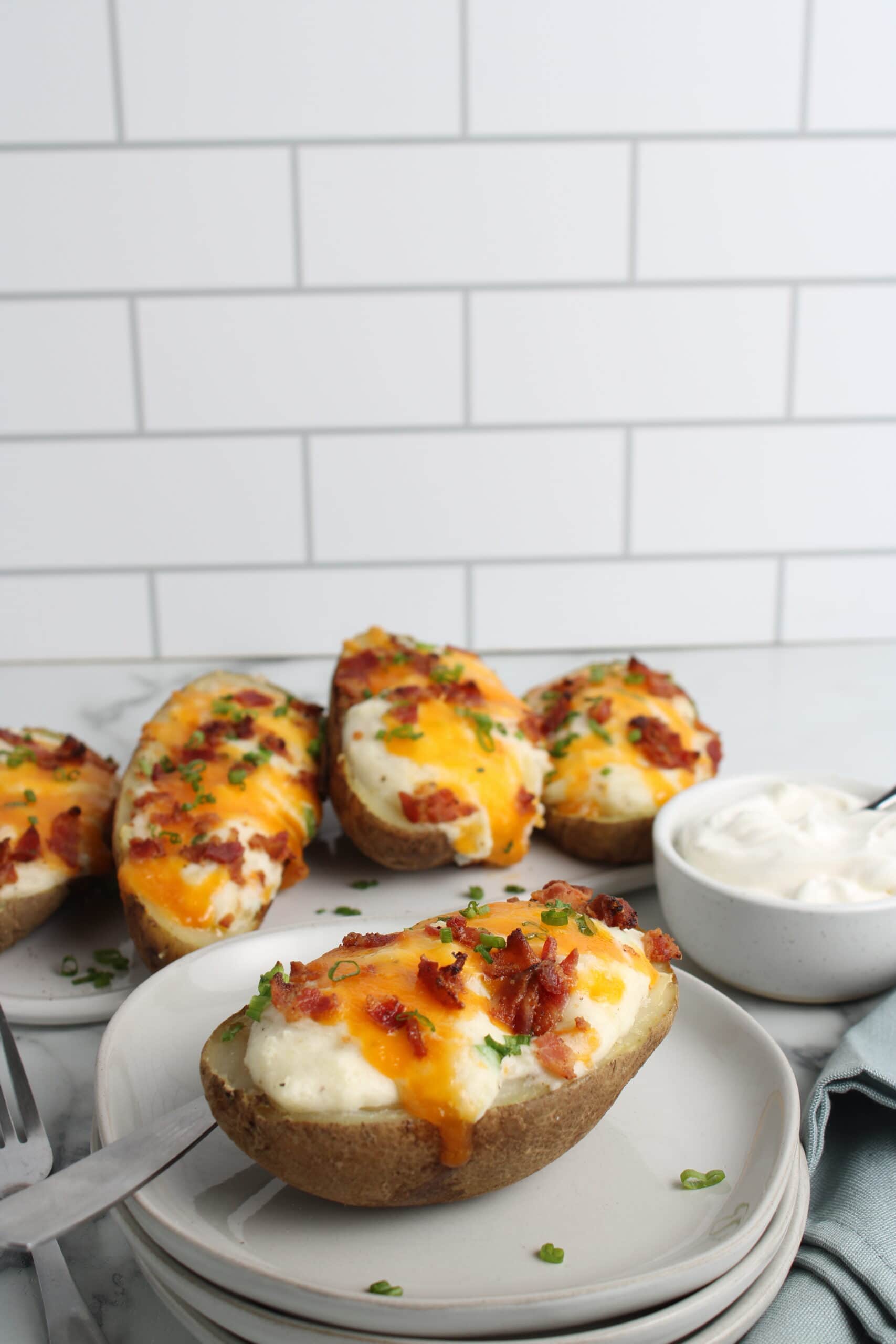 Twice Baked Potatoes on plate