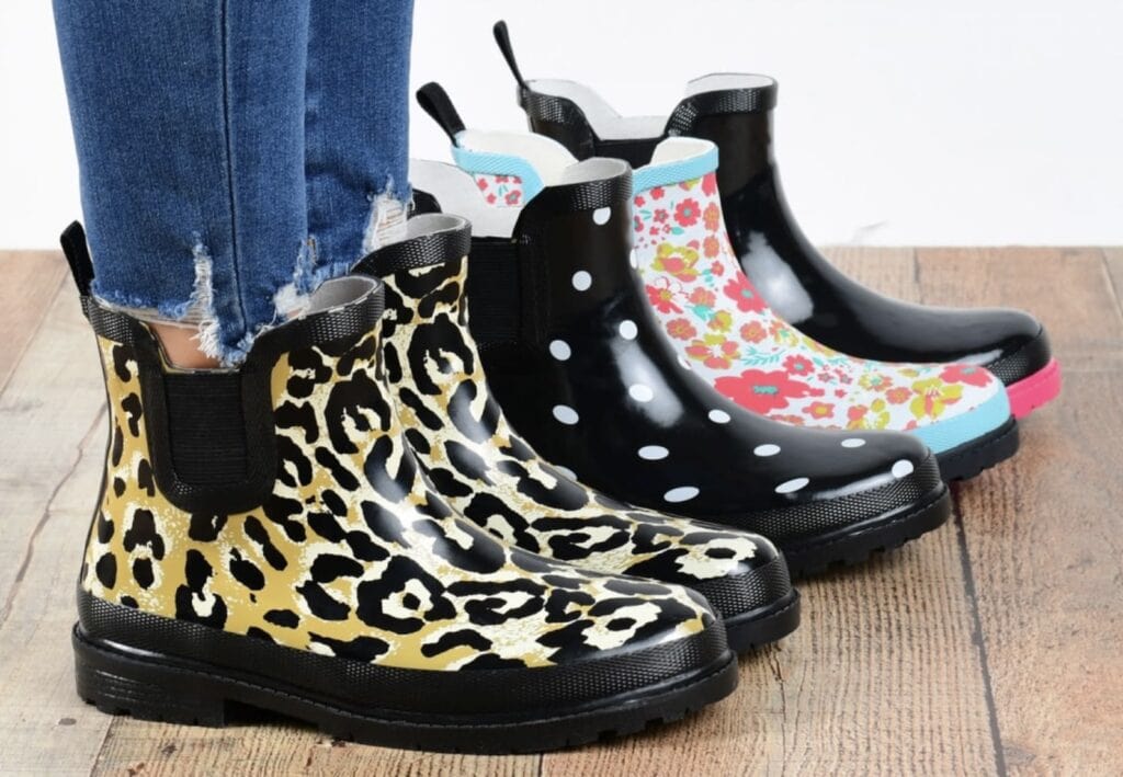 ankle length rain boots