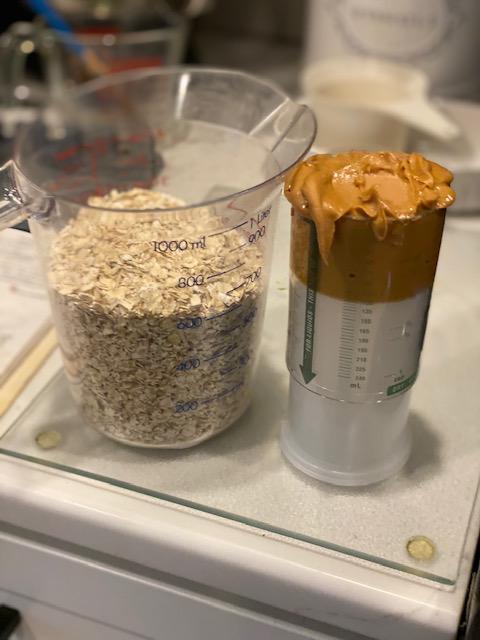 Peanut butter and oatmeal for no bake cookies