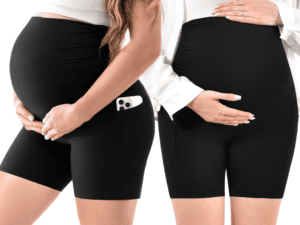 womens biker maternity shorts